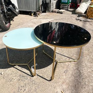 Bàn Sofa Đôi 60cm Phối Trắng Đen Mới 99%