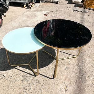 Bàn Sofa Đôi 60cm Phối Trắng Đen Mới 99%