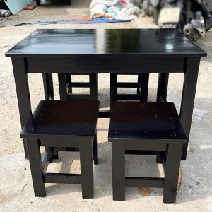 Bộ Bàn Ghế Cafe Cóc 90cm Màu Đen Mới 99%