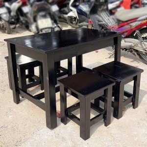 Bộ Bàn Ghế Cafe Cóc 90cm Màu Đen Mới 99%