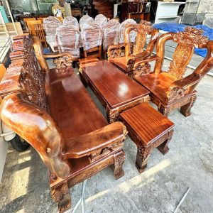 Bộ Salon Lưng Tấm Gỗ Tràm Tay 12 Đỉnh Nghê Mới 99% 2 Bộ Salon Lưng Tấm Gỗ Tràm Tay 12 Đỉnh Nghê Mới 99%