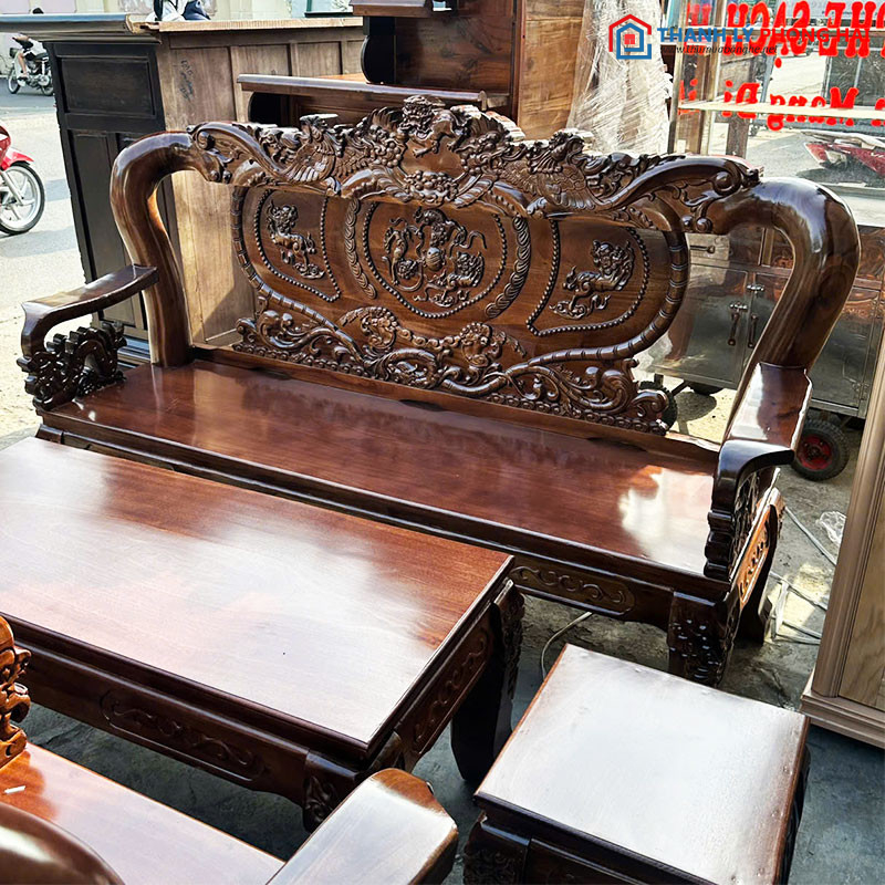 Bộ Salon Lưng Tấm Gỗ Tràm Tay 12 Đỉnh Nghê Mới 99% bo-salon-lung-tam-go-tram-tay-12-3 Bộ Salon Lưng Tấm Gỗ Tràm Tay 12 Đỉnh Nghê Mới 99%