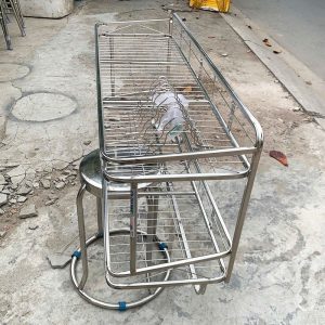 Thanh Lý Kệ Inox Treo Chắc Chắn 87cm Mới 99%