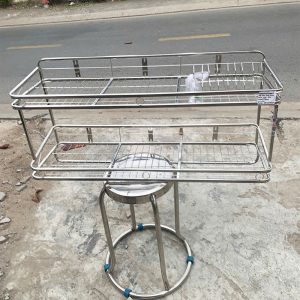 Thanh Lý Kệ Inox Treo Chắc Chắn 87cm Mới 99%