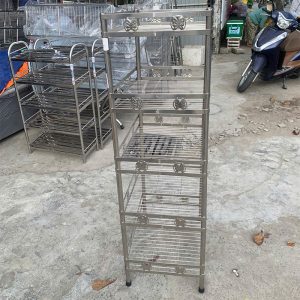 Thanh Lý Kệ Inox 5 Tầng 57cm Mới 99% 1 Thanh Lý Kệ Inox 5 Tầng 57cm Mới 99%