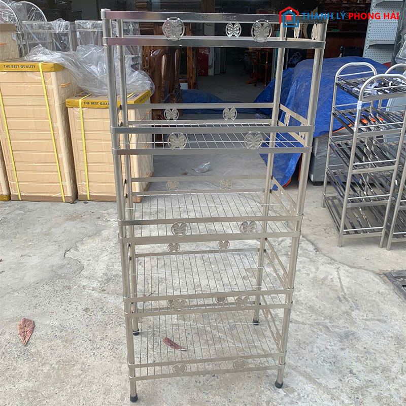 Thanh Lý Kệ Inox 5 Tầng 57cm Mới 99% thanh-ly-ke-inox-5-tang-57cm-moi-99-2 Thanh Lý Kệ Inox 5 Tầng 57cm Mới 99%