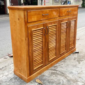 Tủ Giày Dép 1m4 Nhiều Tầng Gỗ TN Mới 99%