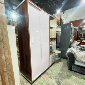 Tủ Quần Áo Nhựa Cửa Lùa 1m25 Kèm Kệ 4 Tầng Mới 99%