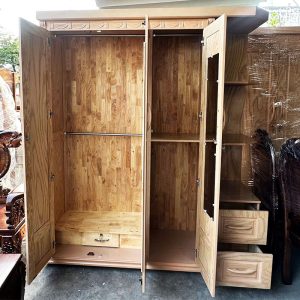 Tủ Quần Áo Phủ Sồi 1m7 Kèm Kệ Để Đồ Mới 99%