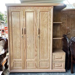 Tủ Quần Áo Phủ Sồi 1m7 Kèm Kệ Để Đồ Mới 99%