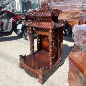 Bàn Thờ Ông Địa Mái Đình Gỗ TN Mới 99%