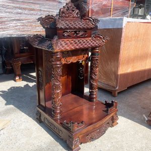 Bàn Thờ Ông Địa Mái Đình Gỗ TN Mới 99%