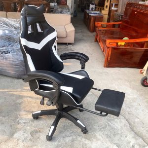 Ghế Gaming Da Phối Trắng Đen Mới 99%