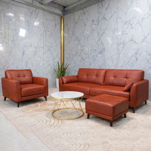 Sofa Bọc Da Gồm Ghế Băng Dài Và Ghế Đơn Mới 99% (Nhiều Màu)