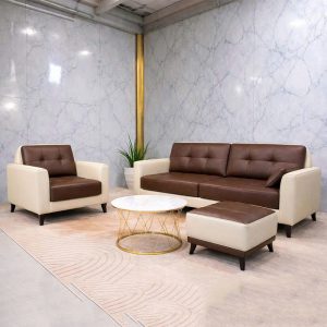 Sofa Bọc Da Gồm Ghế Băng Dài Và Ghế Đơn Mới 99% (Nhiều Màu)