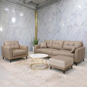 Sofa Bọc Da Gồm Ghế Băng Dài Và Ghế Đơn Mới 99% (Nhiều Màu)