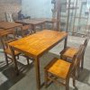 Thanh lý bộ bàn ăn chữ nhật gỗ 4 ghế