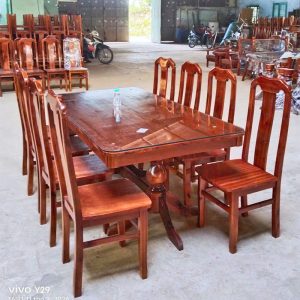 Bộ bàn ăn gỗ tự nhiên 8 ghế
