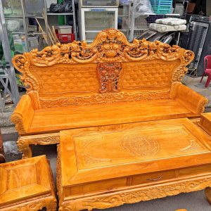 Thanh Lý Salon Gỗ Phong Cách Hoàng Gia Tay 10 Mới 99% 3
