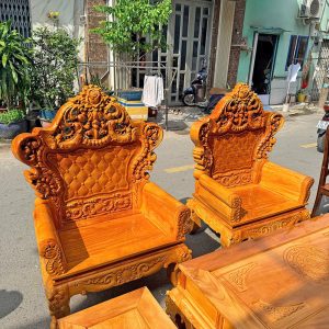 Thanh Lý Salon Gỗ Phong Cách Hoàng Gia Tay 10 Mới 99% 4