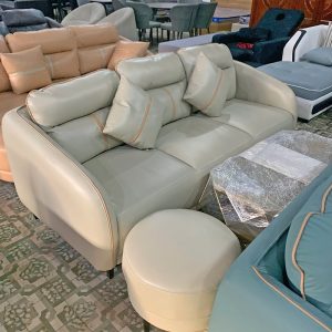 Thanh Lý Sofa Da Kèm Đôn Tròn Mới 99% (Nhiều Màu) 4