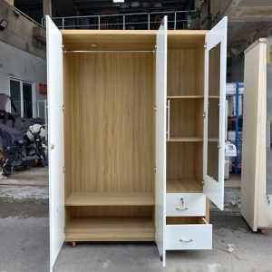 Tủ Quần Áo Gỗ 1M4x2M MDF Lõi Xanh Mới 99% 2 Tủ Quần Áo Gỗ 1M4x2M MDF Lõi Xanh Mới 99% 6