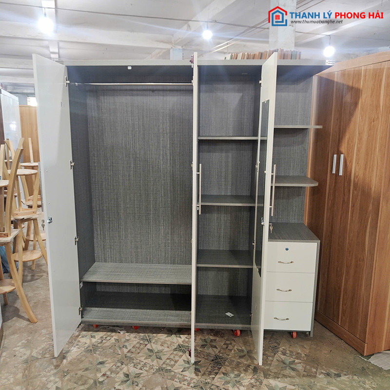 Thanh Lý Tủ Quần Áo Kèm Kệ 1m6x2m Mới 99% (2 Màu) tu-quan-ao-kem-ke-1 Thanh Lý Tủ Quần Áo Kèm Kệ 1m6x2m Mới 99% (2 Màu)
