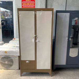 Thanh Lý Tủ Quần Áo Sắt 2 Cánh Mới 99% (Nhiều Màu) 3