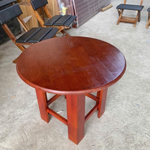 Thanh Lý bàn cafe gỗ tròn màu nâu
