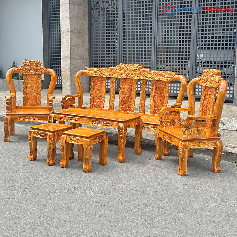 Thanh Lý Bộ Salon Gỗ 6 Món Chạm Hoa Văn bo-salon-go-tu-nhien Thanh Lý Bộ Salon Gỗ 6 Món Chạm Hoa Văn