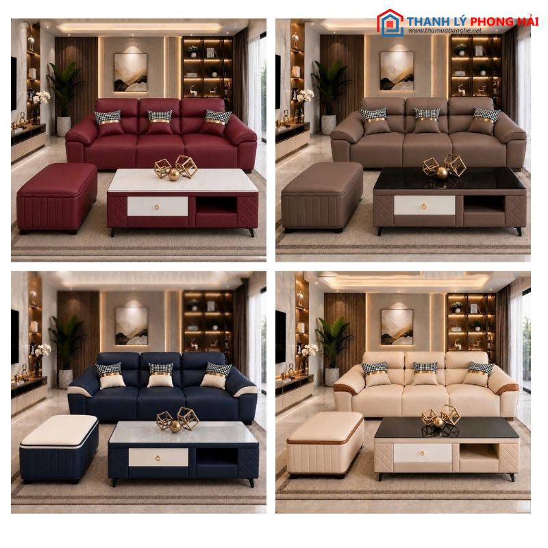 bo sofa goc l Bộ sofa góc L bọc da