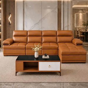 Thanh Lý Sofa Góc L Bọc Da Hiện Đại Mới 99% 6