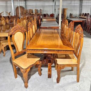 Bộ bàn ăn 8 ghế gỗ căm xe