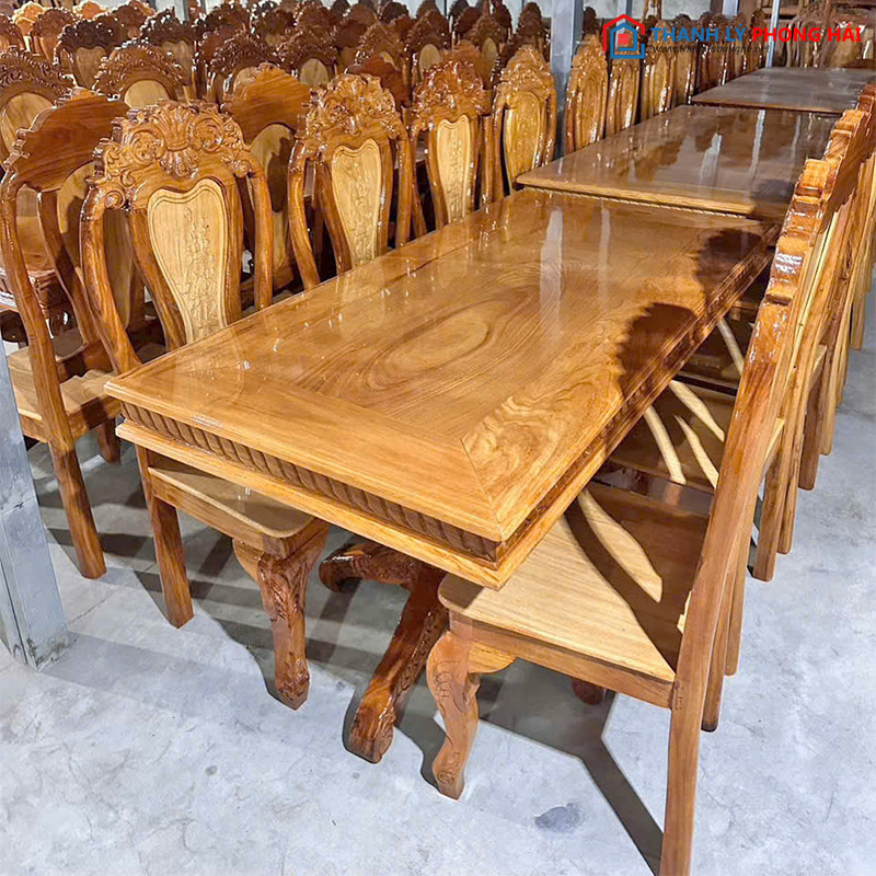 Thanh Lý Bộ Bàn Ăn Vuông 8 Ghế Gỗ Mới 99% ban-an-vuong-8-ghe-1 Thanh Lý Bộ Bàn Ăn Vuông 8 Ghế Gỗ Mới 99%