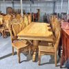 Bộ bàn ăn vuông 8 ghế gỗ
