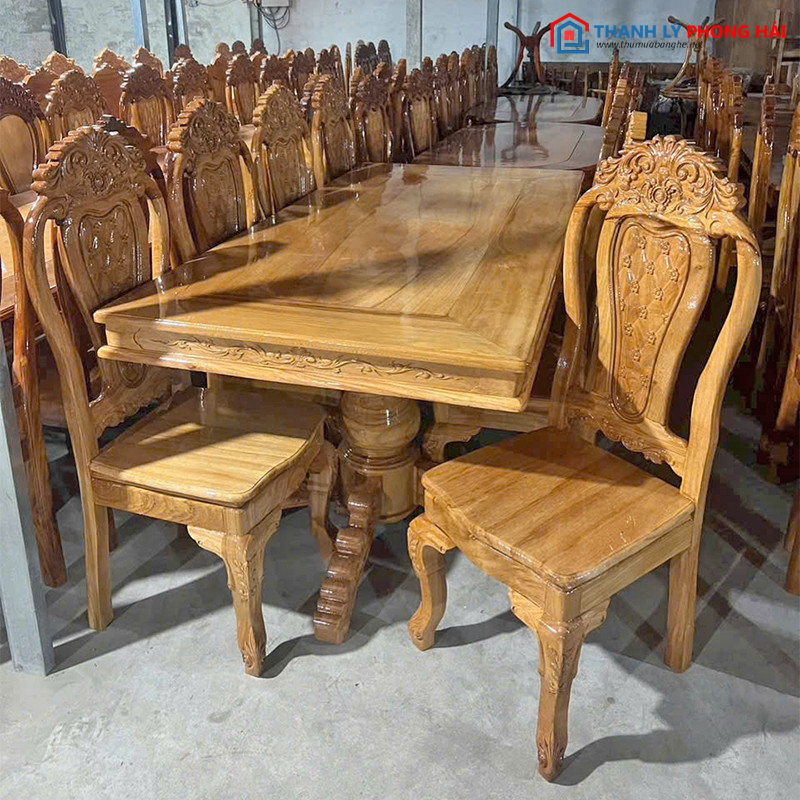Thanh Lý Bộ Bàn Ăn Vuông 8 Ghế Gỗ Mới 99% ban-an-vuong-8-ghe-3 Thanh Lý Bộ Bàn Ăn Vuông 8 Ghế Gỗ Mới 99%