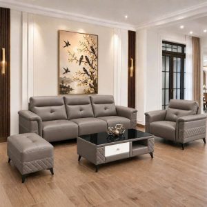 Thanh Lý Bộ Sofa Da Kèm Ghế Đơn Và Đôn Ngồi Mới 99 3 Thanh Lý Bộ Sofa Da Kèm Ghế Đơn Và Đôn Ngồi Mới 99 11