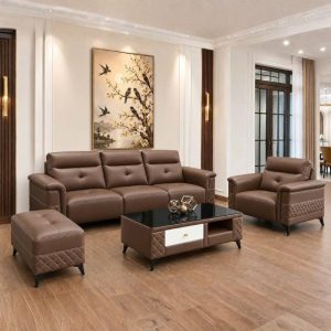 Thanh Lý Bộ Sofa Da Kèm Ghế Đơn Và Đôn Ngồi Mới 99 5 Thanh Lý Bộ Sofa Da Kèm Ghế Đơn Và Đôn Ngồi Mới 99 13