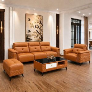 Thanh Lý Bộ Sofa Da Kèm Ghế Đơn Và Đôn Ngồi Mới 99 2 Thanh Lý Bộ Sofa Da Kèm Ghế Đơn Và Đôn Ngồi Mới 99 10