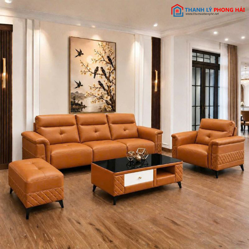 Thanh Lý Bộ Sofa Da Kèm Ghế Đơn Và Đôn Ngồi Mới 99 bo-sofa-da-9 Thanh Lý Bộ Sofa Da Kèm Ghế Đơn Và Đôn Ngồi Mới 99