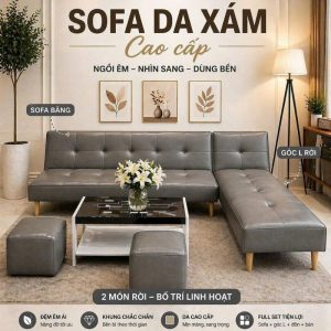 Thanh Lý Bộ Sofa Góc L Kèm Đôn Mới 99% 8 Thanh Lý Bộ Sofa Góc L Kèm Đôn Mới 99% 16