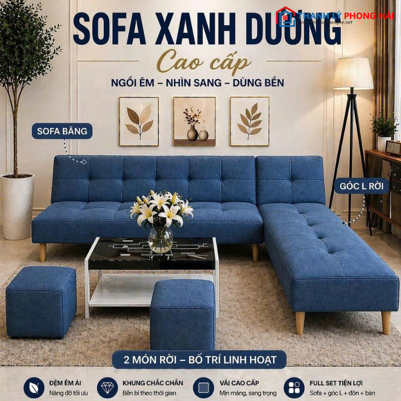 Thanh Lý Bộ Sofa Góc L Kèm Đôn Mới 99% bo-sofa-goc-L-kem-don-4 Thanh Lý Bộ Sofa Góc L Kèm Đôn Mới 99%