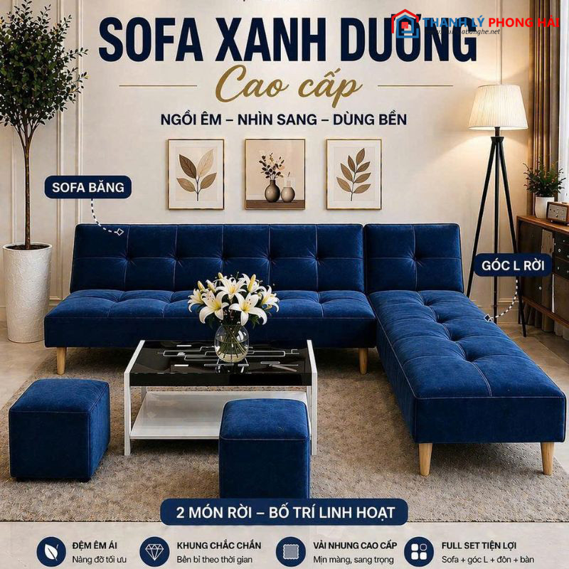 Thanh Lý Bộ Sofa Góc L Kèm Đôn Mới 99% bo-sofa-goc-L-kem-don-5 Thanh Lý Bộ Sofa Góc L Kèm Đôn Mới 99%