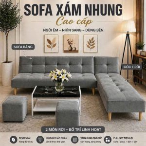 Thanh Lý Bộ Sofa Góc L Kèm Đôn Mới 99% 2 Thanh Lý Bộ Sofa Góc L Kèm Đôn Mới 99% 10