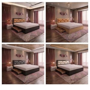 Giường ngủ bọc nệm có hộc