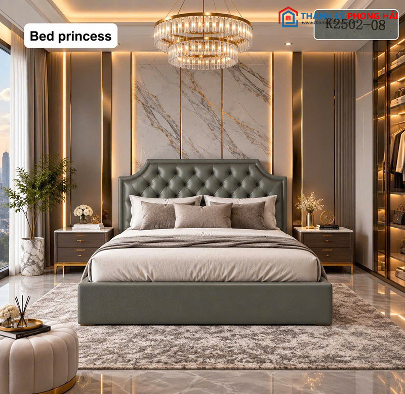 Thanh Lý Giường Ngủ Đầu Nệm Chần Nút Mới 99% (Nhiều Màu) giuong-ngu-cong-chua-3 Thanh Lý Giường Ngủ Đầu Nệm Chần Nút Mới 99% (Nhiều Màu)