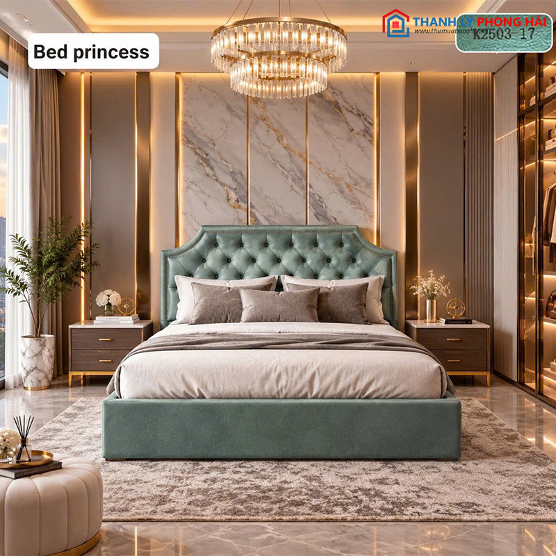 Thanh Lý Giường Ngủ Đầu Nệm Chần Nút Mới 99% (Nhiều Màu) giuong-ngu-cong-chua-7 Thanh Lý Giường Ngủ Đầu Nệm Chần Nút Mới 99% (Nhiều Màu)