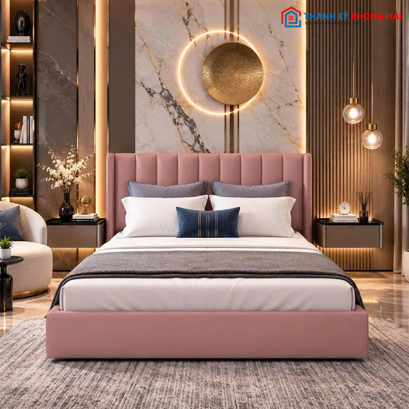 Thanh Lý Giường Ngủ Bọc Nệm Sọc Múi Mới 99% (Nhiều Màu) giuong-ngu-mui-soc-2 Thanh Lý Giường Ngủ Bọc Nệm Sọc Múi Mới 99% (Nhiều Màu)