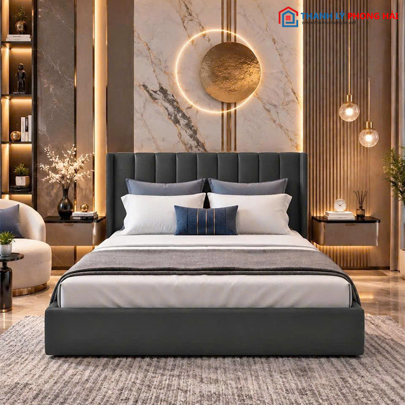 Thanh Lý Giường Ngủ Bọc Nệm Sọc Múi Mới 99% (Nhiều Màu) giuong-ngu-mui-soc-4 Thanh Lý Giường Ngủ Bọc Nệm Sọc Múi Mới 99% (Nhiều Màu)