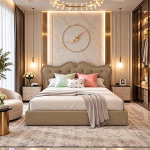 Thanh Lý Giường Ngủ Queen Bọc Nệm Mới 99% (Nhiều Màu) 9